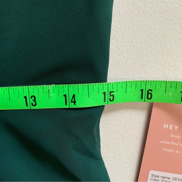 Birdy Grey Emerald Green Devin Chiffon Formal Dress Size Medium NWT - Picture 14 of 16